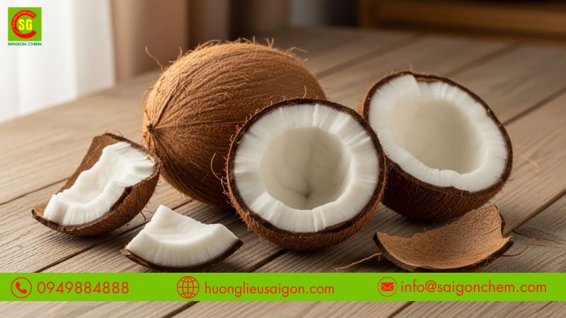 Hương dừa được sử dụng phổ biến trong c&aacute;c nh&oacute;m sản phẩm